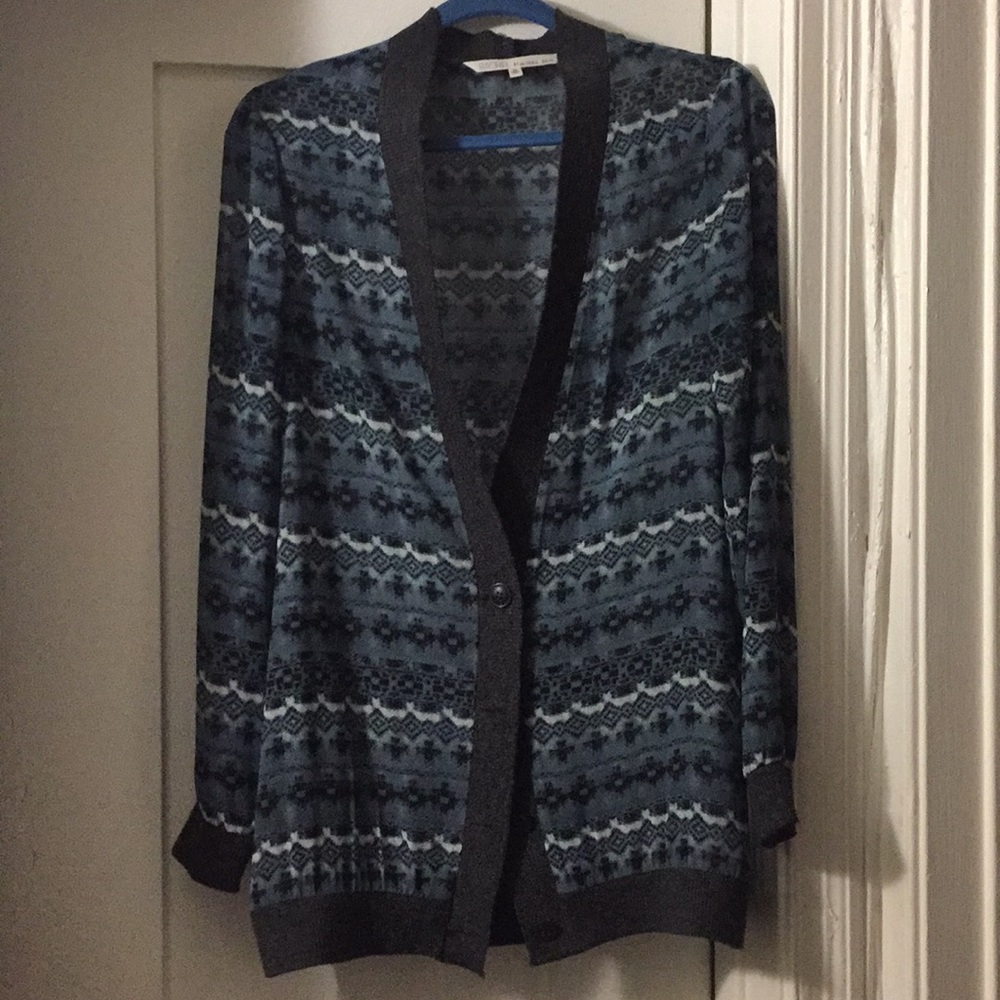Printed Sheer Cardigan